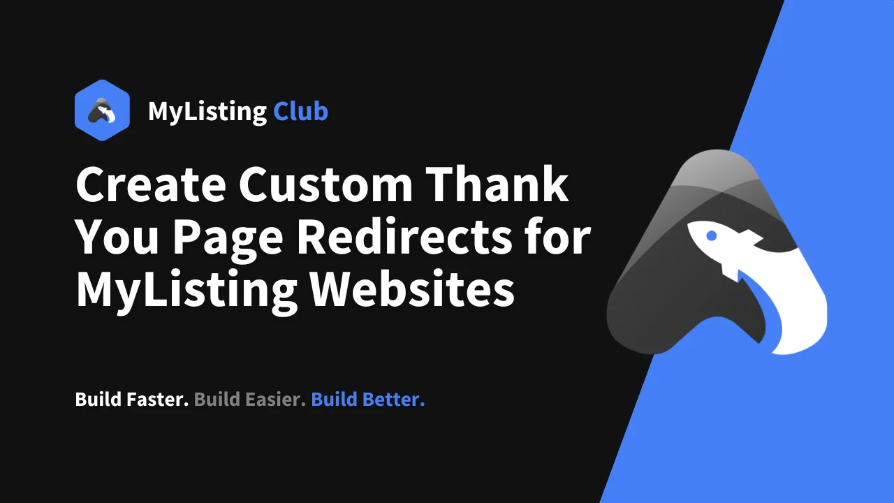 Create Custom Thank You Page Redirects for MyListing Websites